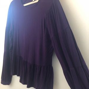 purple flare long sleeve